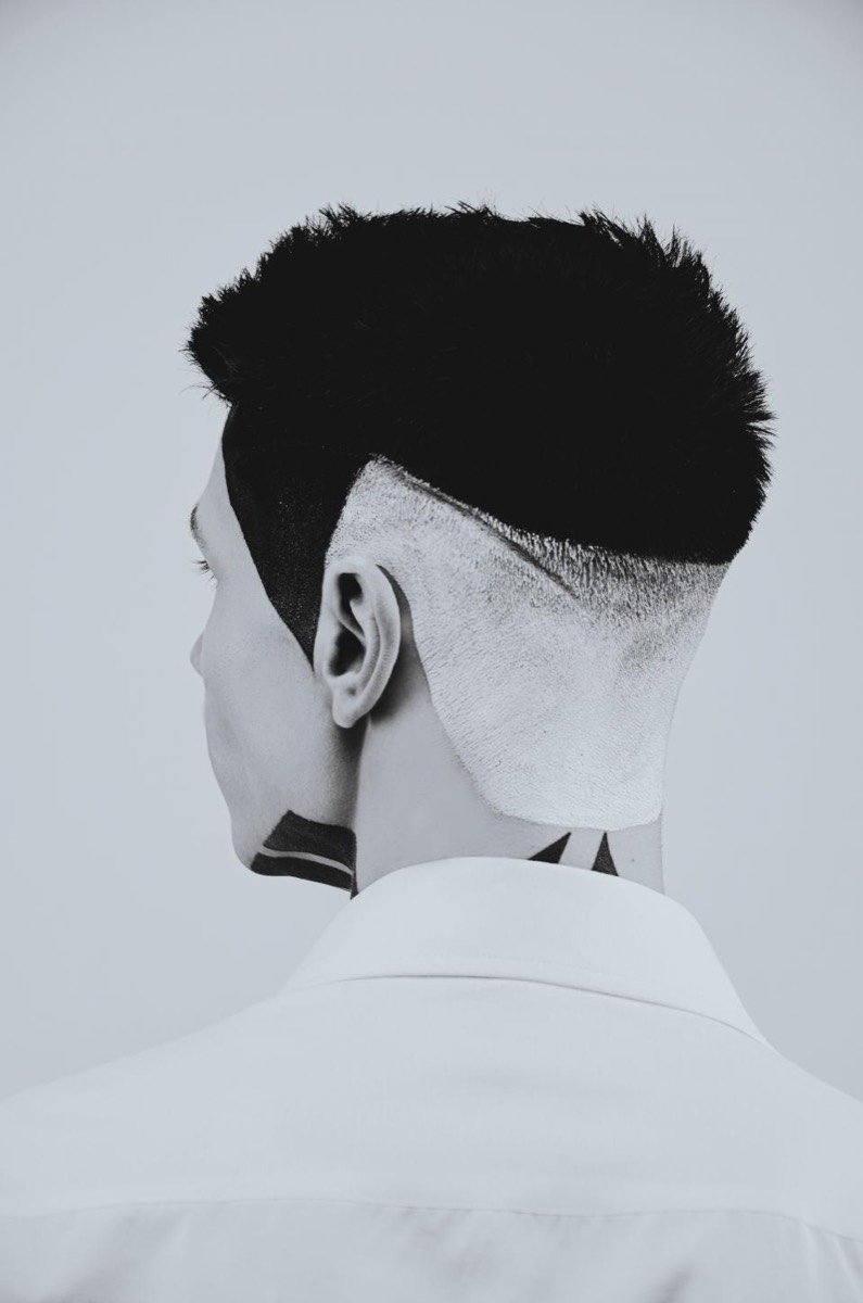 Short fade from behind